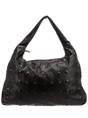 Bottega Veneta Black Studded Leather Hobo